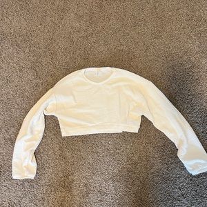 Zara girls cropped cream sweater